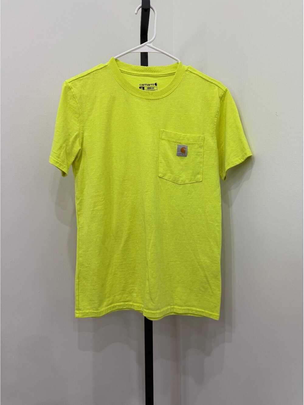 Carhartt Loose Fit XS Neon Yellow Pocket T-Shirt